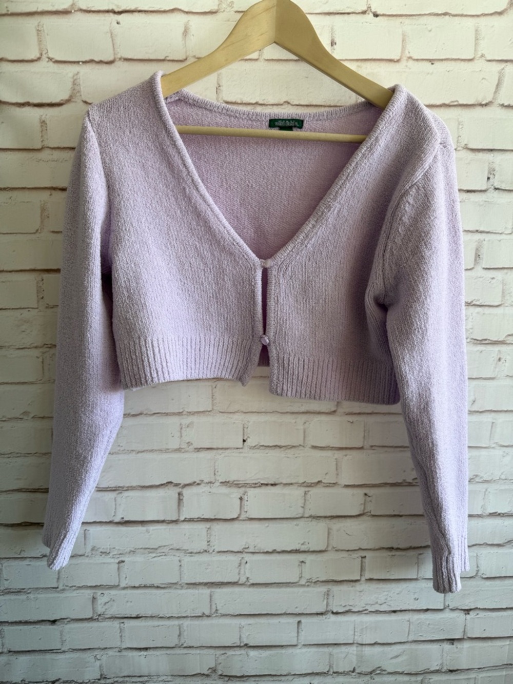 wild fable Lilac Cropped‎ V-Neck Cardigan